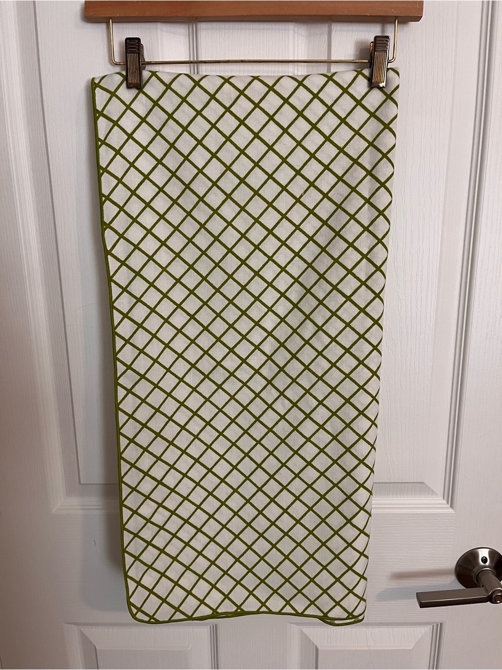 Green Lattice Pattern 50" Square Tablecloth Great for Mahjong Tables